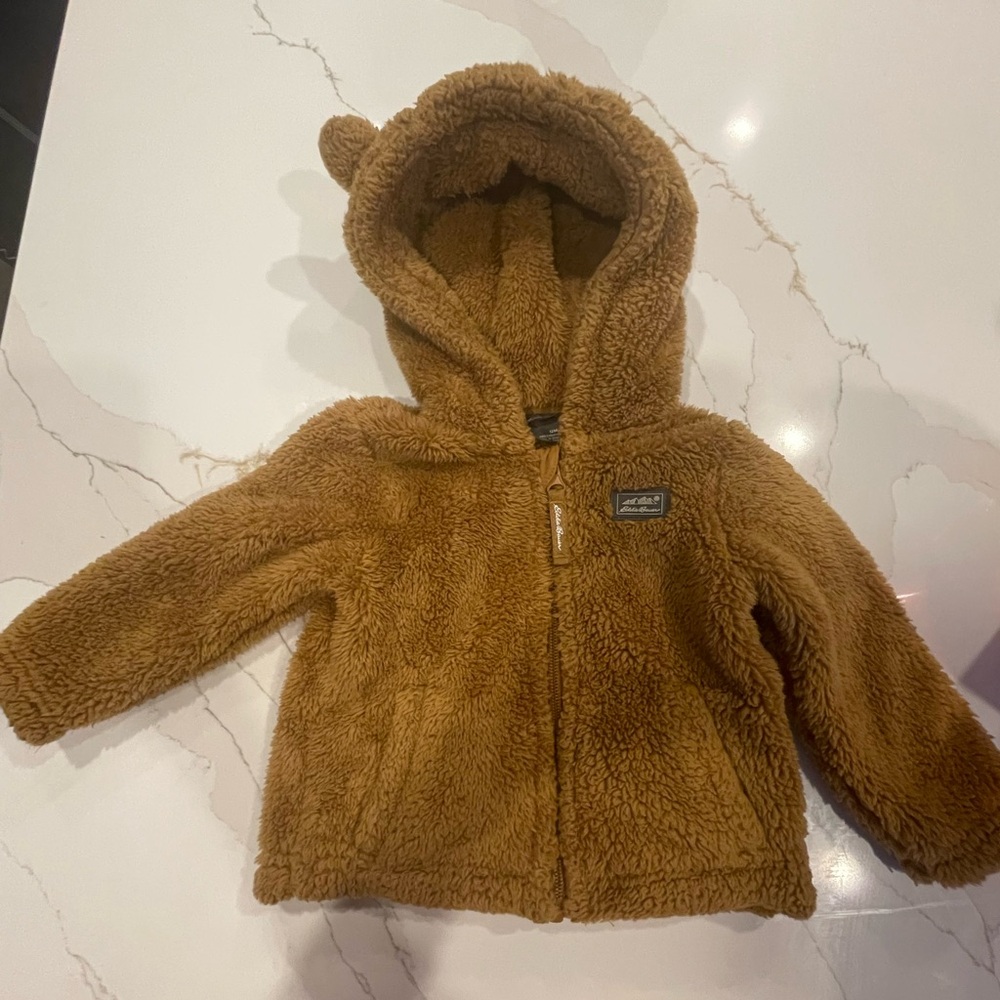 Eddie Bauer 12 months Sherpa Bear Zip Up Hoodie